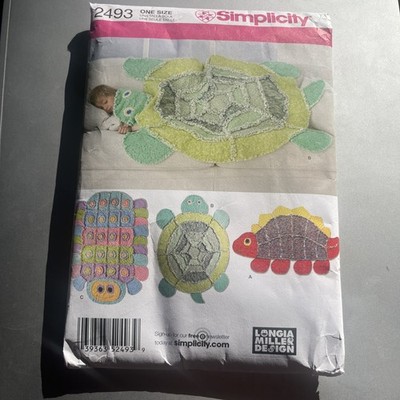 Simplicity RAG QUILT Decke Schnittmuster 2493 Dinosaurier Schildkröte SCHNITT Raupe