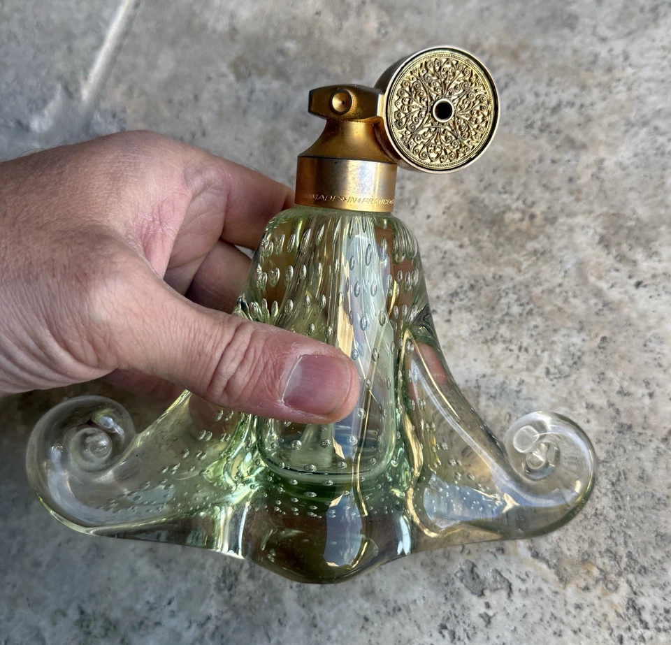 ancien Vaporisateur de Parfum en Cristal Bohème Bulles signé Marcel Franck - Photo 2/4