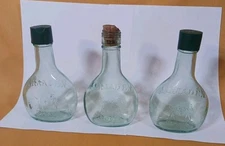 Set Of 3 Almaden Pony 187 ML Bottles Vineyards Green Glass