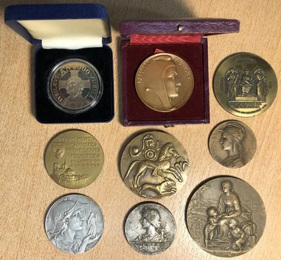 9 médailles bronze XIXe et XXe siècles France - Photo 1/4