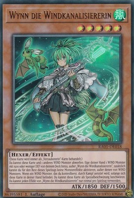 YuGiOh Wynn Die Windkanalisiererin RA01-DE018 Ultra Rare