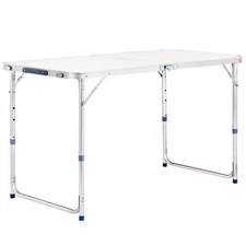 4FT Folding Aluminum Table Desk Portable Outdoor Garden Camping Dining