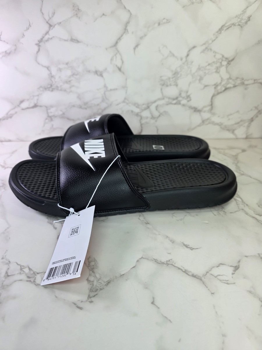 Nike Benassi Just Do It Slide Sandals for Men, Size 12 - Black