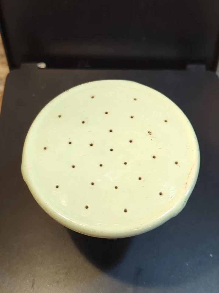 Cabezal de ducha de porcelana vintage, verde menta, accesorio de 1"  Foto 3 de 4