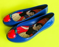 Mini Melissa Disney Princess Snow White Blue Size 2 Girls Shoes