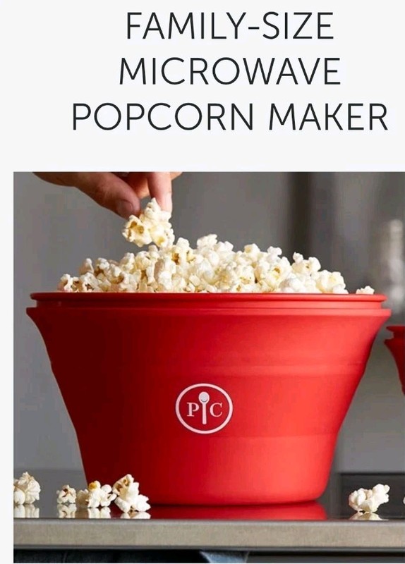 Pampered Chef Family-Size Collapsible Silicone Popcorn Maker #1457