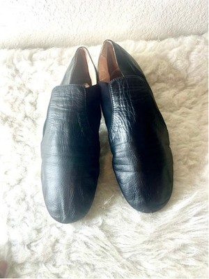 Bloch Black Slip On Leather Jazz Dance Shoes Women Size 10.5/US 10