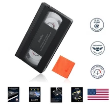 VHS/VCR Head Cleaner - Non-Abrasive Dry Cleaning Kit, Enhances Playback Quality