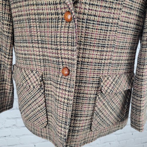 VTG Panther Multicolor Wool Tweed Buttoned Blazer Jacket USA Made Size Small S - Picture 10 of 15