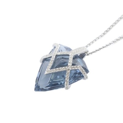 Swarovski Goodwill Necklace Pendant Blue Silver Swarovski Jewelry