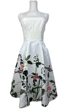 Ted Baker Size 1 US 4 Off White Karolie Secret Trellis Fit Flare Floral Pockets