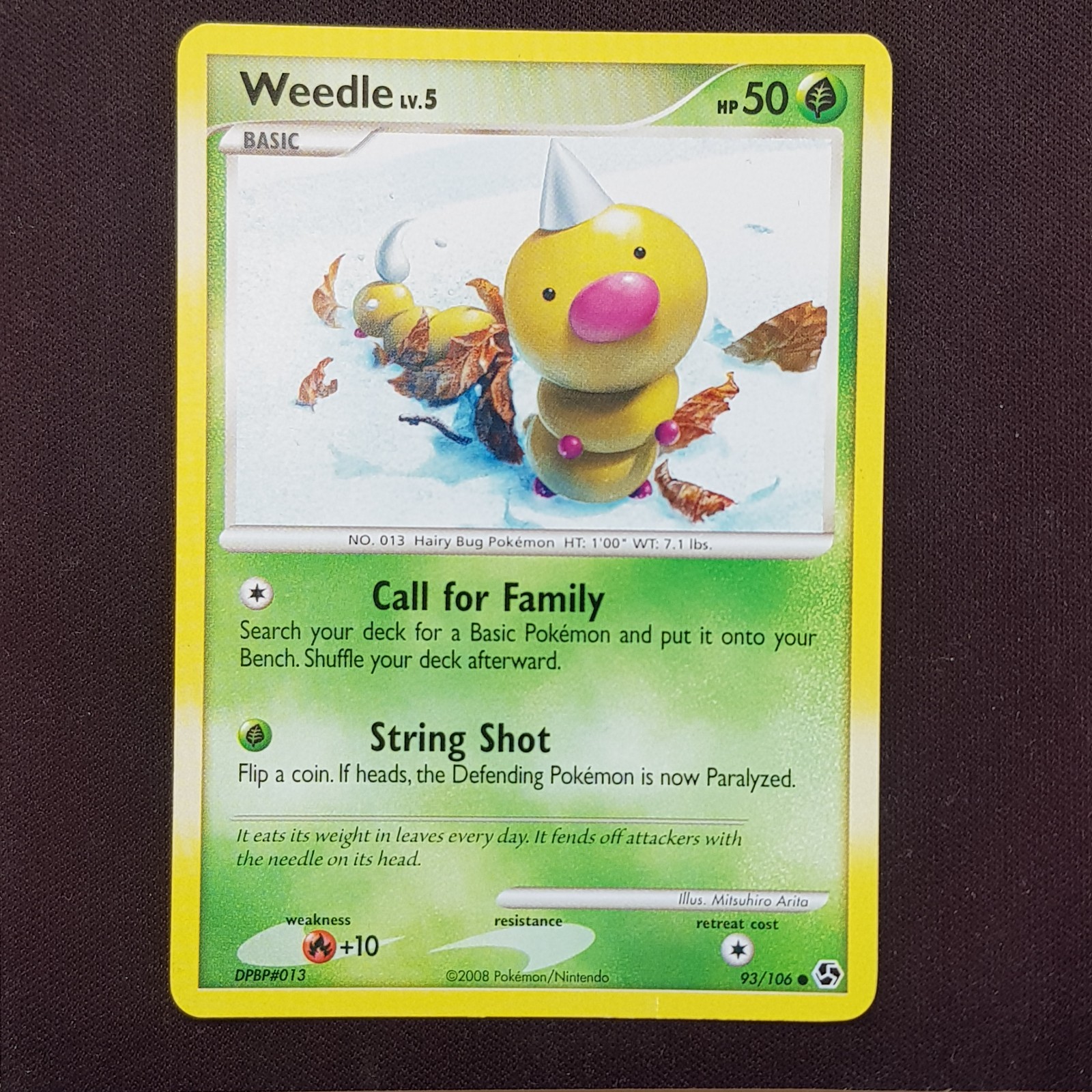 Weedle 93/106💎NEAR MINT💎Great Encounters Pokemon Card TCG