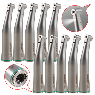 1-10pc Dental Fiber Optic LED Contra Angle 4:1 Handpiece For NSK E-type Motor DL