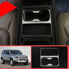 For Land Rover Defender 2020-2023 Silver Center Console Water Cup Holder Frame