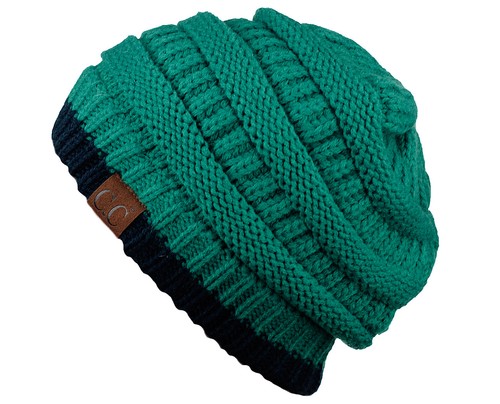 NEU! CC Beanie Trendy Warm Akzent Gefüttert Grob Weich Stretch Zopfmuster Beanie - Bild 43 von 46