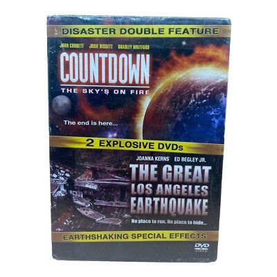 Disaster Double Feature  2 DVD   Countdown & Great LA Earthquake   New/Sealed!