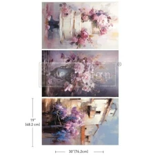 REDESIGN WITH PRIMA DECOUPAGE DECOR TISSUE PAPER PACK  LILAC LUSH CELEBRATION