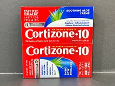 Cortizone 10 Maximum Strength Anti Itch Cream Soothing Aloe - 2 Pack Exp. 12/27