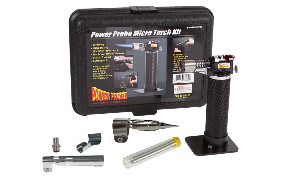 Kit de micro antorcha de butano Power Probe accesorio de soldadura MTKIT01 ¡Nuevo!