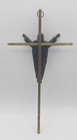Vintage Brass Gold Metal Crucifix 10"  Wall Hanging Jesus On The Cross — photo 3