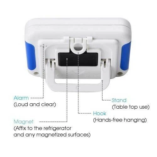 2X Digital Kitchen Timer Magnetic Cooking LCD Large Count Down Clear Alarm Egg - Picture 3 of 23