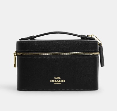 バッグ COACH Black Signature Cosmetic Pouch COACH Boxed Essential Mini Patent Signature Cosmetic Pouch - Macy's