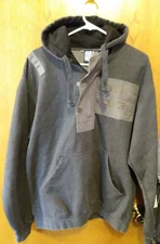 883 POLICE Urban Hoodie XL Men's Gray Pullover Fleece Lining Sweatshirt, NICE!