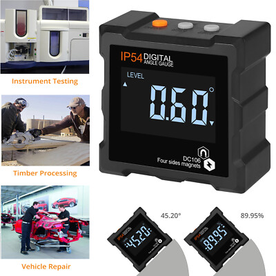 Digital LCD 90° Magnetic Protractor Level Finder Bevel Gauge Inclinometer Meter