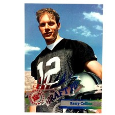 Kerry Collins 1995 Topps Stadium Club Rookie Card #215 NFL Panthers Giants . rookie card picture