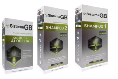 COMPLET TREATMEN Sistem GB Hair Loss Men SHAMPOO 1/ SHAMPOO 2/ALLOPECIA SOLUTION