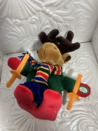 Main Joy Limited Singing Dancing Christmas Moose On Skis With A Scarf - Picture 5 of 16