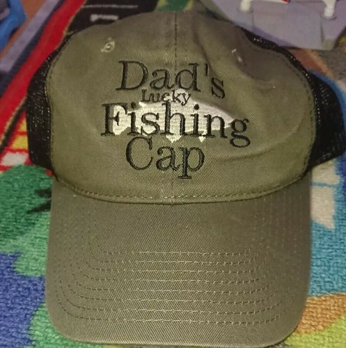 Dad's Lucky Fishing Hat Cap Mesh 