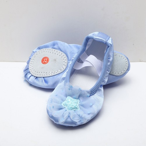 Kids Girl's Dancing Shoes Ballerinas Ballet Shoes Split Sole Band Stage Soft - Picture 45 of 106