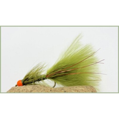 Best Barbless Flash Damsels, 3 Pack Hothead Olive Red Flash Damsel Flies Size 10