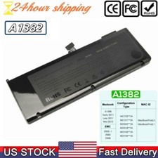 A1382 Battery For Apple MacBook Pro 15" A1286 Early /Late 2011 Mid 2012 10.95V