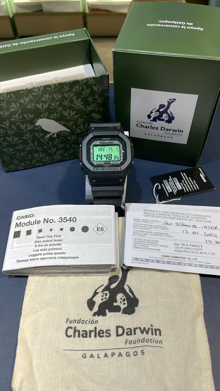 G-Shock GW-B5600CD-1A3 Charles Darwin montre résine antichoc édition spéciale