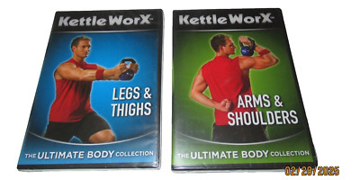 Kettle Worx Arms Shoulders Legs Thighs DVD Lot of 2 NEW