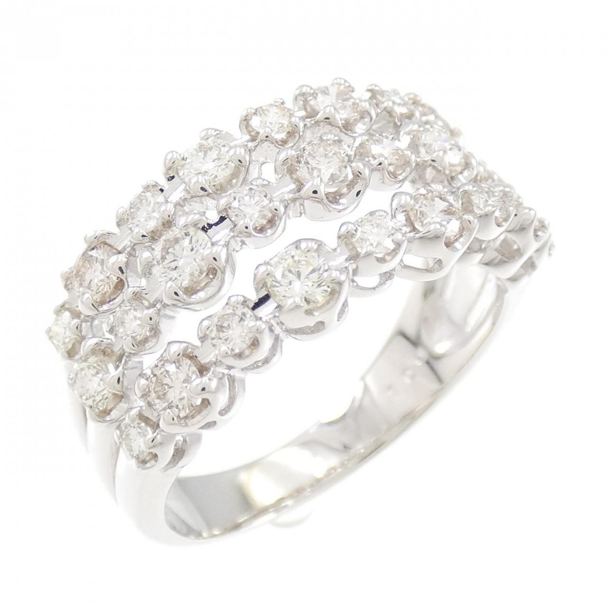 Authentic K18WG Diamond Ring 1.00CT #260-005-792-6032 | eBay