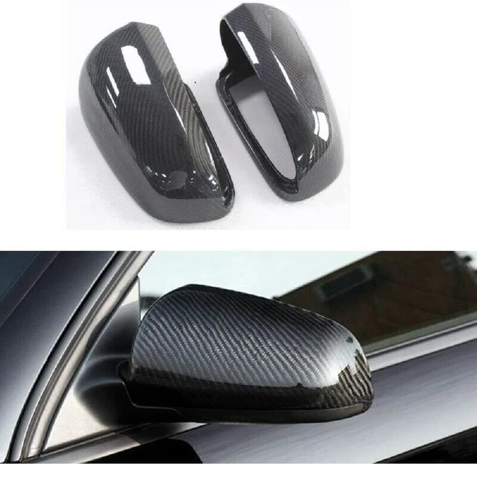 Reemplazo de cubierta de espejo retrovisor lateral de fibra de carbono para Audi B7 A3 A4 A6 S4 2004-2008 Foto 2 de 4