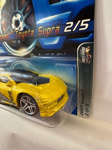 Hot Wheels 200 Mainline Yellow Tooned Toyota Supra #052, Drift Kings 2/5 - 第 6/6 張圖片