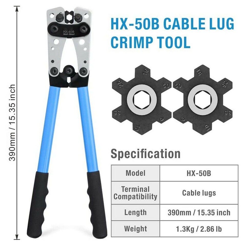 650mm Cable Lug Crimping Tool for Heavy Duty Wire Copper Lugs Battery