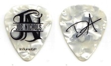 Joe Nichols Dan Agee Signature White Pearl Guitar Pick - 2012 Tour