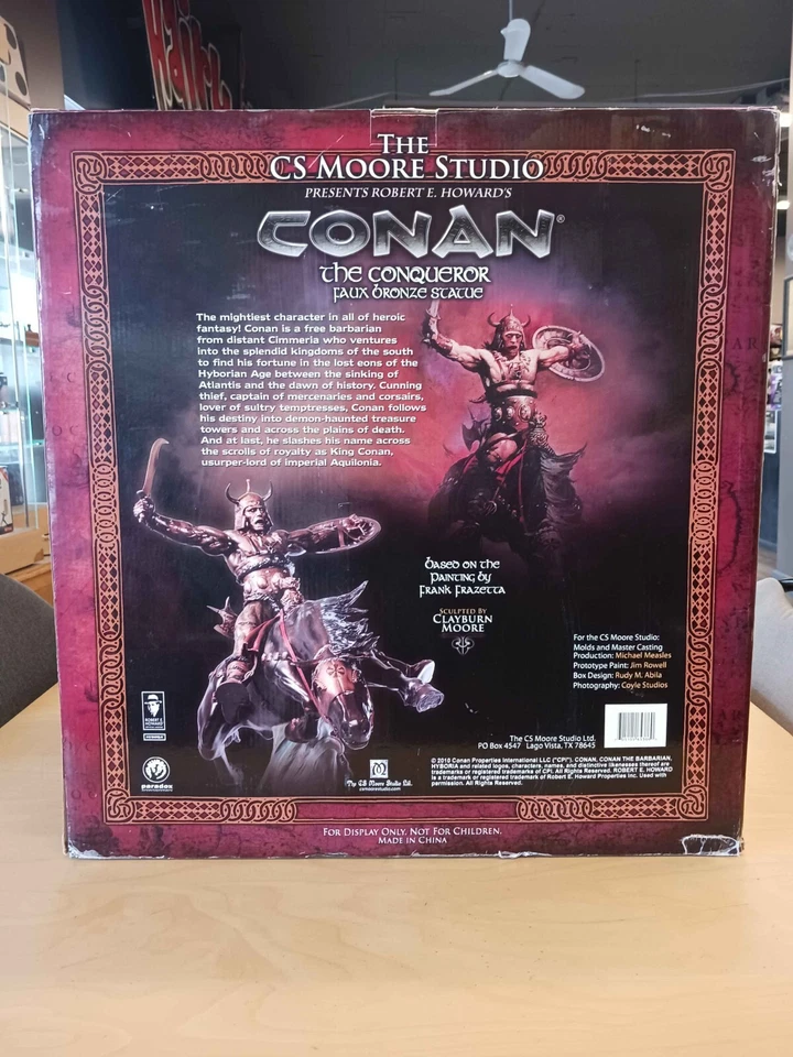 CS Moore: Conan the Conqueror Faux Bronze Statue - Frank Frazetta - 129/300 - Image 2 of 4