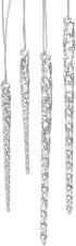 Kurt Adler 3-1/2-Inch-5-1/2-Inch Clear Glass Icicle Ornament Set of 24 Pieces 1
