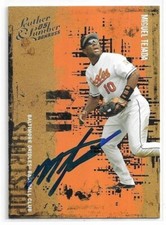 MIGUEL TEJADA Autographed Signed 2005 Leather & Lumber card 98 Baltimore Orioles