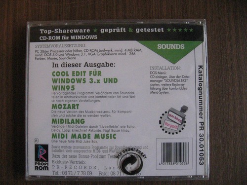 CD Software, Programme zur Soundbearbeitung, PROFI-ROM, OVP, noch eingeschweißt - Bild 4 von 9