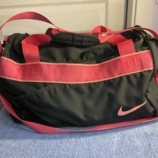 Nike Just Do It Pink Duffel Bag Adults Unisex Gym Casual Travel Work 17x10x9 