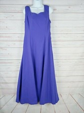 Handmade Cross Back Bow Purple Formal Bridesmaid Dress Size 10