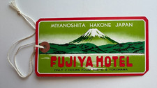 Vintage Baggage Luggage Tag Fujiya Hotel Miyanoshita Hakone Japan mountain