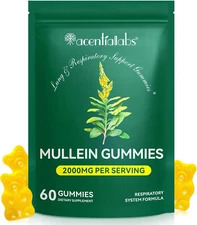Mullein Gummies for Lung Cleanse ~Natural Respiratory Support ~ Free Shipping